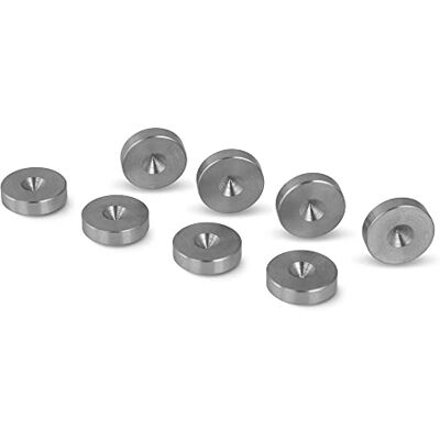 PrecisionGeek Conjunto de 8 almofadas para altifalante de aço inoxidável, finas Ø 16 PrecisionGeek Conjunto de 8 almofadas para altifalante de aço inoxidável, finas Ø 16