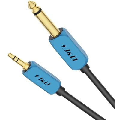 J&D Cabo 1/4 Polegada TS a 3,5mm TRS, Cobre Resistente 6,35mm Macho a 3,5mm Macho Mono, Auxiliar Estéreo para Telefone, Portátil, MP3, Alto-falante, Mixer, 3 Metros J&D Cabo 1/4 Polegada TS a 3,5mm TRS, Cobre Resistente 6,35mm Macho a 3,5mm Macho Mono, Auxiliar Estéreo para Telefone, Portátil, MP3, Alto-falante, Mixer, 3 Metros