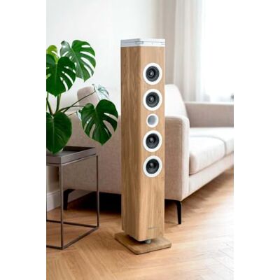 Thomson Torre de som DS220 com efeitos de luz, CD/BT/AUX/USB/SD/rádio (branco e madeira) Thomson Torre de som DS220 com efeitos de luz, CD/BT/AUX/USB/SD/rádio (branco e madeira)