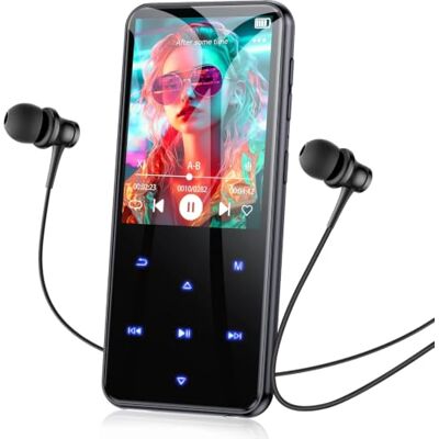 AGPTEK 64GB MP3 Reprodutor Bluetooth 5.3, ecrã de 2.4" em Metal Reprodutor MP3, Música HiFi Esportiva, MP3 Player com Alto-falante, Botões Táteis, Rádio FM, E-Book, Gravação, Suporta até 128GB, Preto AGPTEK 64GB MP3 Reprodutor Bluetooth 5.3, ecrã de 2.4" em Metal Reprodutor MP3, Música HiFi Esportiva, MP3 Player com Alto-falante, Botões Táteis, Rádio FM, E-Book, Gravação, Suporta até 128GB, Preto