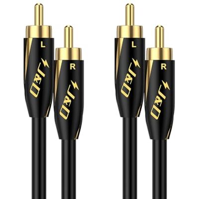 J&D Audiophiles Cabo RCA 1,8 M, 24 AWG 2RCA Macho para 2RCA Macho Cabo de Áudio Estéreo, Cabo de Subwoofer Banhado a Ouro para Cinema em Casa, HDTV, Amplificadores, Sistemas Hi-Fi, Altifalantes J&D Audiophiles Cabo RCA 1,8 M, 24 AWG 2RCA Macho para 2RCA Macho Cabo de Áudio Estéreo, Cabo de Subwoofer Banhado a Ouro para Cinema em Casa, HDTV, Amplificadores, Sistemas Hi-Fi, Altifalantes