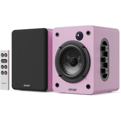 MAJORITY D50X Altifalantes ativos 2.0 de 60 W para PC com Bluetooth 5.3 Altifalantes HiFi de estante com HDMI ARC e AUX, monitores de estúdio com chassis de fibra de carbono (rosa) MAJORITY D50X Altifalantes ativos 2.0 de 60 W para PC com Bluetooth 5.3 Altifalantes HiFi de estante com HDMI ARC e AUX, monitores de estúdio com chassis de fibra de carbono (rosa)