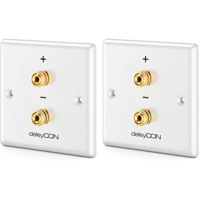 deleyCON 2 Peças Tomada de Conexão Tomada de Parede Alto-Falantes Multimídia Placa de Parede com Conectores Tipo Banana para 1 Alto-Falante (Vermelho/Preto) Sistemas de Som Hi-Fi Surround e Cinema deleyCON 2 Peças Tomada de Conexão Tomada de Parede Alto-Falantes Multimídia Placa de Parede com Conectores Tipo Banana para 1 Alto-Falante (Vermelho/Preto) Sistemas de Som Hi-Fi Surround e Cinema