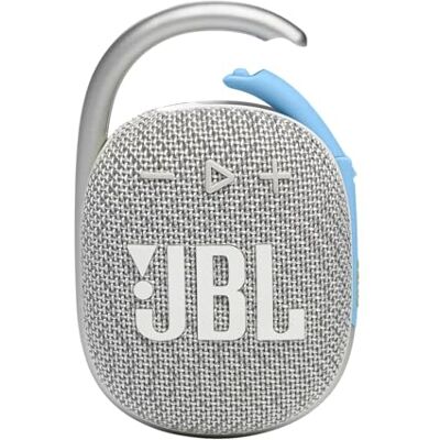 JBL Clip 4 Eco altifalante Bluetooth sem fio, resistente à água e com 10 horas de bateria, branco JBL Clip 4 Eco altifalante Bluetooth sem fio, resistente à água e com 10 horas de bateria, branco