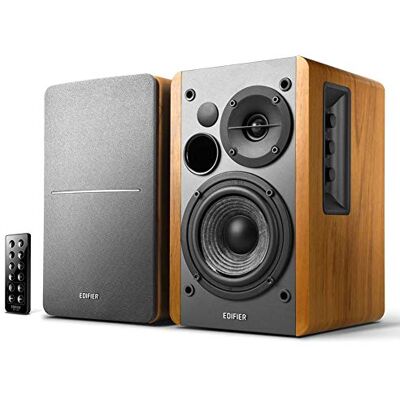 Edifier R1280DB Altifalantes de prateleira com Bluetooth entrada óptica monitores de estúdio sem fios altifalante de campo próximo de 4 polegadas 42 w RMS grão de madeira Edifier R1280DB Altifalantes de prateleira com Bluetooth entrada óptica monitores de estúdio sem fios altifalante de campo próximo de 4 polegadas 42 w RMS grão de madeira