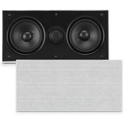 Pyle Altifalantes recarregáveis teto/parede 300 W duplo Woofer Tweeter titânio, som estéreo de gama completa de 8 ohm, 13 cm Pyle Altifalantes recarregáveis teto/parede 300 W duplo Woofer Tweeter titânio, som estéreo de gama completa de 8 ohm, 13 cm