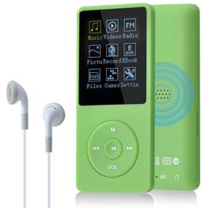 COVVY 8 GB leitores de música portáteis mp3 de, suporte para cartões de memória SD de até 64 GB, qualidade de som sem perda, suporte para música/vídeo/rádio/gravação (8G, verde) COVVY 8 GB leitores de música portáteis mp3 de, suporte para cartões de memória SD de até 64 GB, qualidade de som sem perda, suporte para música/vídeo/rádio/gravação (8G, verde)