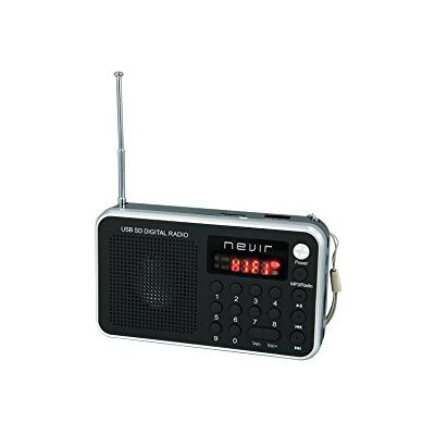 Nevir NVR-129DUCPLATA rádio digital de bolso (leitor micro SD, com alça de mão) cor prateada Nevir NVR-129DUCPLATA rádio digital de bolso (leitor micro SD, com alça de mão) cor prateada