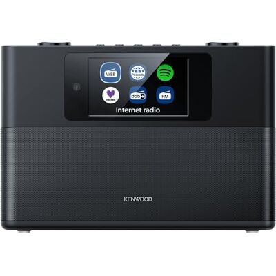 Kenwood CR-ST200S Rádio Smart Wi-Fi Dab + Altifalantes 30W preto Streaming Spotify com ecrã IPS de 4,3 polegadas som bass reflex com app e internet Kenwood CR-ST200S Rádio Smart Wi-Fi Dab + Altifalantes 30W preto Streaming Spotify com ecrã IPS de 4,3 polegadas som bass reflex com app e internet