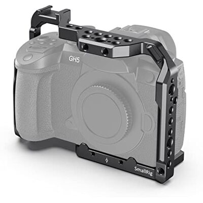 SMALLRIG (Nova versão) GH5 / GH5S Cage gaiola para Panasonic GH5 / GH5S com NATO Rail, feita de liga de alumínio apenas 190 g CCP2646 SMALLRIG (Nova versão) GH5 / GH5S Cage gaiola para Panasonic GH5 / GH5S com NATO Rail, feita de liga de alumínio apenas 190 g CCP2646