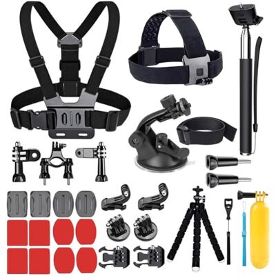 YEHOLDING 25 em 1 Acessórios para Gopro, kit de acessórios para câmara de ação para GoPro Hero 13 12 11 10 9 8 MAX 7 6 5 4 3 SJ4000 e outras câmaras desportivas YEHOLDING 25 em 1 Acessórios para Gopro, kit de acessórios para câmara de ação para GoPro Hero 13 12 11 10 9 8 MAX 7 6 5 4 3 SJ4000 e outras câmaras desportivas