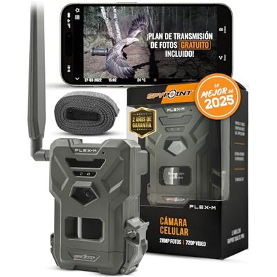 Spypoint Câmara telemóvel melhores acessórios de exploração, sem necessidade de WiFi, visão noturna, ativação por movimento, fotos de 28 MP, vídeos de 720p + som Spypoint Câmara telemóvel melhores acessórios de exploração, sem necessidade de WiFi, visão noturna, ativação por movimento, fotos de 28 MP, vídeos de 720p + som