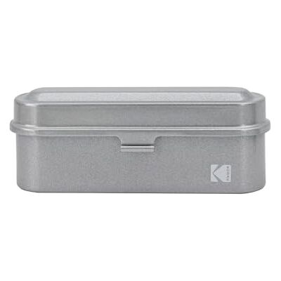 Kodak Estojo para 5 rolos de filmes de 35 mm, caixa compacta de aço retro para classificar e proteger rolos de película (filme não incluído) Kodak Estojo para 5 rolos de filmes de 35 mm, caixa compacta de aço retro para classificar e proteger rolos de película (filme não incluído)