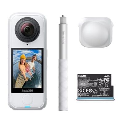 Insta360 X4 Air Branco Ártico Pacote de Principiante câmara de 165 g com resolução 8K e 360°, Efeito Selfie Stick Invisível, Lentes substituíveis, grava Primeiro e enquadra depois, Anti Vento Insta360 X4 Air Branco Ártico Pacote de Principiante câmara de 165 g com resolução 8K e 360°, Efeito Selfie Stick Invisível, Lentes substituíveis, grava Primeiro e enquadra depois, Anti Vento
