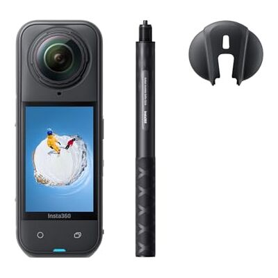 Insta360 Pacote de snowboard X5 câmara 8K 360° impermeável, efeito Selfie Stick invisível, líder com pouca luz, lente dura e substituível, bateria de 3 horas, áudio claro, estabilização Insta360 Pacote de snowboard X5 câmara 8K 360° impermeável, efeito Selfie Stick invisível, líder com pouca luz, lente dura e substituível, bateria de 3 horas, áudio claro, estabilização