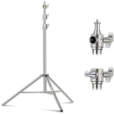 Neewer 2 m suporte de luz de aço inoxidável suporte de tripé de fotografia resistente com mola acolchoada com adaptador de parafuso universal de 1/4" a 3/8 Neewer 2 m suporte de luz de aço inoxidável suporte de tripé de fotografia resistente com mola acolchoada com adaptador de parafuso universal de 1/4" a 3/8