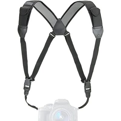 USA Gear Arnês de peito com correia para câmera DSLR, fivelas de liberação rápida, padrão de neoprene e bolsos para acessórios Compatível com câmeras Nikon, Sony e mais apontar e disparar USA Gear Arnês de peito com correia para câmera DSLR, fivelas de liberação rápida, padrão de neoprene e bolsos para acessórios Compatível com câmeras Nikon, Sony e mais apontar e disparar