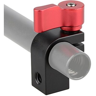 CAMVATE Braçadeira de haste única de 15 mm com dois parafusos de parafuso de 1/4" 20" para a câmara DSLR Rail System CAMVATE Braçadeira de haste única de 15 mm com dois parafusos de parafuso de 1/4" 20" para a câmara DSLR Rail System