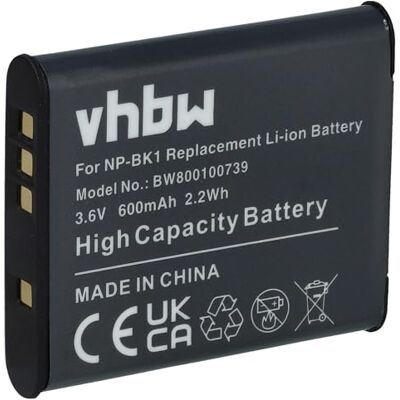 vhbw A bateria recarregável substitui Sony NP-BK1, NP-FK1 para câmara digital, DSLR (600 mAh, 3,6 V, Li-Ion) NP-FK1 para cámara digital , DSLR (600 mAh, 3,6 V, Li-Ion) vhbw A bateria recarregável substitui Sony NP-BK1, NP-FK1 para câmara digital, DSLR (600 mAh, 3,6 V, Li-Ion) NP-FK1 para cámara digital , DSLR (600 mAh, 3,6 V, Li-Ion)