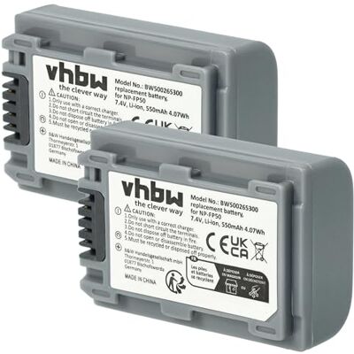 vhbw 2X bateria compatível com Sony DCR-HC85, DCR-HC7E, DCR-HC94, DCR-HC85E, DCR-HC96, DCR-HC94E câmara de vídeo (500 mAh, 7,2 V, Li-Ion) DCR-HC94, DCR-HC85E, DCR-HC96, DCR-HC94E, DCR-HC7E cámara de vídeo (500 mAh, 7,2 V, Li-Ion) vhbw 2X bateria compatível com Sony DCR-HC85, DCR-HC7E, DCR-HC94, DCR-HC85E, DCR-HC96, DCR-HC94E câmara de vídeo (500 mAh, 7,2 V, Li-Ion) DCR-HC94, DCR-HC85E, DCR-HC96, DCR-HC94E, DCR-HC7E cámara de vídeo (500 mAh, 7,2 V, Li-Ion)