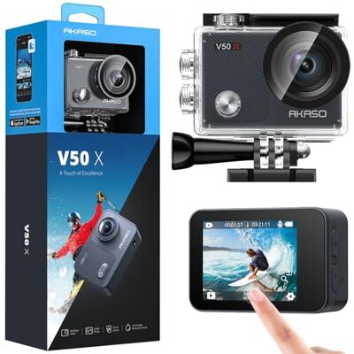 Câmera de ação Akaso V50 X - 4K à prova d’água com controle remoto Câmera de ação Akaso V50 X - 4K à prova d’água com controle remoto