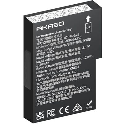 AKASO Bateria resistente ao frio para câmara de ação 360 preto AKASO Bateria resistente ao frio para câmara de ação 360 preto