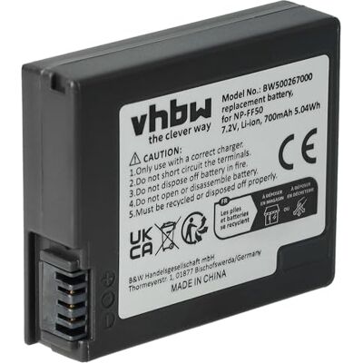vhbw Bateria compatível com Sony DCR série DCR-IP5, DCR-IP5E, DCR-IP7, DCR-IP7BT, DCR-IP55, DCR-IP55E câmara de vídeo (700 mAh, 7,2 V, Li-Ion) DCR-IP7BT, DCR-PC106, DCR-IP7E, DCR-IP5E, DCR-IP7 cámara de vídeo (700 mAh, 7,2 V, Li-Ion) vhbw Bateria compatível com Sony DCR série DCR-IP5, DCR-IP5E, DCR-IP7, DCR-IP7BT, DCR-IP55, DCR-IP55E câmara de vídeo (700 mAh, 7,2 V, Li-Ion) DCR-IP7BT, DCR-PC106, DCR-IP7E, DCR-IP5E, DCR-IP7 cámara de vídeo (700 mAh, 7,2 V, Li-Ion)