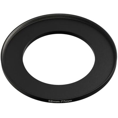 vhbw Anel adaptador Step Up de 52 mm a 77 mm para alvo da câmara adaptador de filtro, metal, preto Adaptador de filtro, metal, negro vhbw Anel adaptador Step Up de 52 mm a 77 mm para alvo da câmara adaptador de filtro, metal, preto Adaptador de filtro, metal, negro