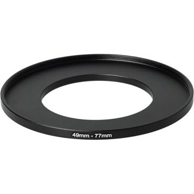 vhbw Anel adaptador Step Up de 49 mm a 77 mm para alvo da câmara Adaptador de filtro, metal, preto vhbw Anel adaptador Step Up de 49 mm a 77 mm para alvo da câmara Adaptador de filtro, metal, preto