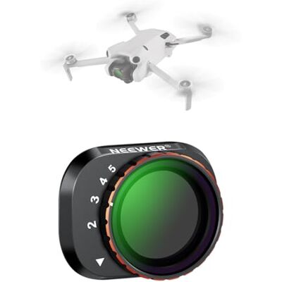 Neewer Filtro ND variável compatível com dji Mini 4 Pro, ND2-32 1-5 passos Snap On vidro ótico HD multicamada armação metal fino acessórios lentes câmara drone para fotografia aérea gravação Neewer Filtro ND variável compatível com dji Mini 4 Pro, ND2-32 1-5 passos Snap On vidro ótico HD multicamada armação metal fino acessórios lentes câmara drone para fotografia aérea gravação