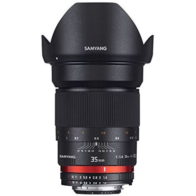 Samyang F111008101 Alvo fotográfico DSLR para Samsung NX (distância focal fixa de 35 mm, abertura f/1,4-22 AS UMC, diâmetro do filtro: 77 mm), preto Samyang F111008101 Alvo fotográfico DSLR para Samsung NX (distância focal fixa de 35 mm, abertura f/1,4-22 AS UMC, diâmetro do filtro: 77 mm), preto