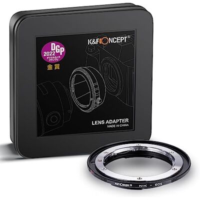 K&F CONCEPT Adaptador de Objetivo NIK F-EOS, Anel Adaptador de Montagem de Lente Compatível com Lentes de Objetivas Nikon F AI AI-S para Corpo de Câmara Canon EF EF-S EOS Mount, Anel Adaptador Manual K&F CONCEPT Adaptador de Objetivo NIK F-EOS, Anel Adaptador de Montagem de Lente Compatível com Lentes de Objetivas Nikon F AI AI-S para Corpo de Câmara Canon EF EF-S EOS Mount, Anel Adaptador Manual