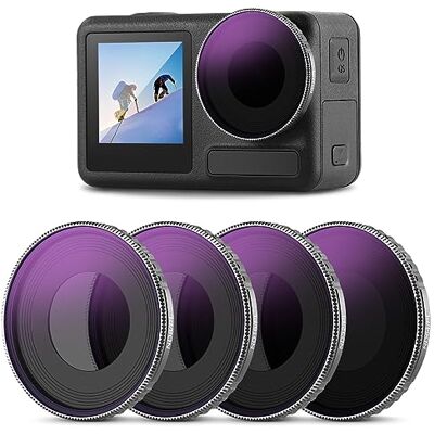 Neewer Conjunto de Filtros ND/PL Compatível com DJI Osmo Action 4/Action 5 Pro (Pacote de 4), Parafuso ND8/PL+ND16/PL+ND32/PL+ND64/PL, Kit de Filtro de Câmera de Ação, Acessórios de Câmera de Ação Neewer Conjunto de Filtros ND/PL Compatível com DJI Osmo Action 4/Action 5 Pro (Pacote de 4), Parafuso ND8/PL+ND16/PL+ND32/PL+ND64/PL, Kit de Filtro de Câmera de Ação, Acessórios de Câmera de Ação