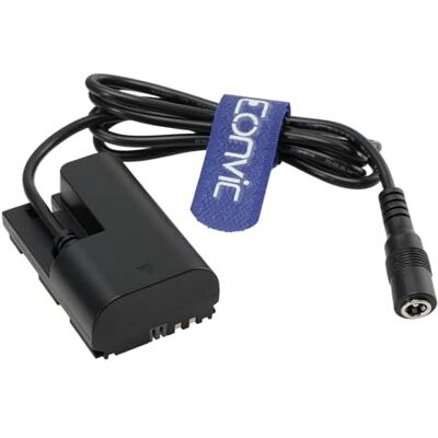EONVIC DR-E6 Acoplador externo de CC portátil para câmara DSLR Canon EOS 60D 7D 5D Mark II AC-E6 EONVIC DR-E6 Acoplador externo de CC portátil para câmara DSLR Canon EOS 60D 7D 5D Mark II AC-E6
