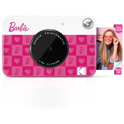 Kodak Barbie x Printomatic Câmara Digital a Cores – Câmara Portátil Barbie 5MP Imprime Fotos Coloridas 2x3" Autoadesivas – Estilo Icónico Kodak Barbie x Printomatic Câmara Digital a Cores – Câmara Portátil Barbie 5MP Imprime Fotos Coloridas 2x3" Autoadesivas – Estilo Icónico