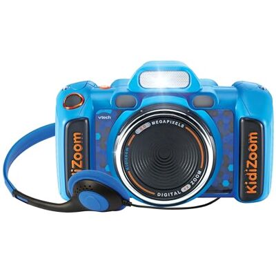 VTech Kidizoom Duo FX Azul, câmara de fotos infantil + 4 anos Selfies, vídeo, ecrã a cores, estúdio de banda desenhada, filtros e efeitos divertidos, 4 pilhas AA, versão ESP VTech Kidizoom Duo FX Azul, câmara de fotos infantil + 4 anos Selfies, vídeo, ecrã a cores, estúdio de banda desenhada, filtros e efeitos divertidos, 4 pilhas AA, versão ESP