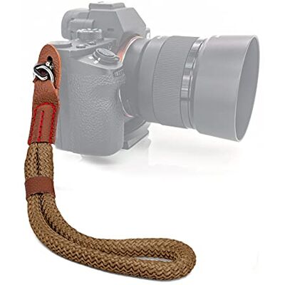 MyGadget Correia de pulso para câmara cordão de punho de mão para câmaras Camera Wrist Strap para Reflex DSLR Mirrorless Compacta castanho MyGadget Correia de pulso para câmara cordão de punho de mão para câmaras Camera Wrist Strap para Reflex DSLR Mirrorless Compacta castanho