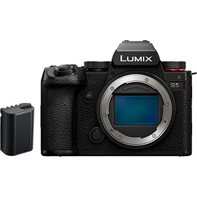 Panasonic LUMIX DC-S5 II, Câmara Sem Objectiva de Quadro Completo, Sem Espelho, Gravação 4K 60P e 6k 30P, Ecrã Móvel, Wi-Fi, Phase Hybrid AF 779 Pontos, IS Ativo, Bateria de Substituição, Preto Panasonic LUMIX DC-S5 II, Câmara Sem Objectiva de Quadro Completo, Sem Espelho, Gravação 4K 60P e 6k 30P, Ecrã Móvel, Wi-Fi, Phase Hybrid AF 779 Pontos, IS Ativo, Bateria de Substituição, Preto