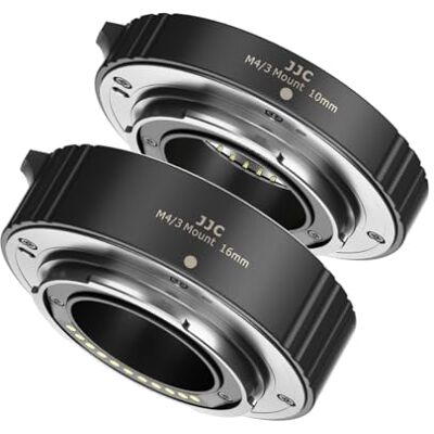 JJC Auto Focus Conjunto de tubos de extensão 10/16 mm para Olympus OM-1 E-M5 III E-M1X E-M10 III E-PL9 E-PL8 E-PL7 Panasonic G95 G90 G9 GH5 GX9 GX85 DSLR câmara câmaras DSLR Itália JJC Auto Focus Conjunto de tubos de extensão 10/16 mm para Olympus OM-1 E-M5 III E-M1X E-M10 III E-PL9 E-PL8 E-PL7 Panasonic G95 G90 G9 GH5 GX9 GX85 DSLR câmara câmaras DSLR Itália