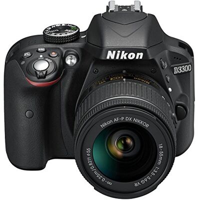 Nikon D3300 + 18-55 AFP DX VR Câmara SLR digital de 24,2 Mp (ecrã LCD de 3", estabilizador, vídeo Full HD), cor preta kit com lente 18-55 mm AFP DX VR Nikon D3300 + 18-55 AFP DX VR Câmara SLR digital de 24,2 Mp (ecrã LCD de 3", estabilizador, vídeo Full HD), cor preta kit com lente 18-55 mm AFP DX VR