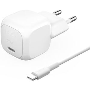Belkin BoostCharge Carregador de parede compacto USB-C de 20W, carregamento rápido USB-C Power Delivery, com cabo tipo C 1M, para iPhone 17, iPhone Air, Samsung Galaxy S25, iPad, AirPods e outros Belkin BoostCharge Carregador de parede compacto USB-C de 20W, carregamento rápido USB-C Power Delivery, com cabo tipo C 1M, para iPhone 17, iPhone Air, Samsung Galaxy S25, iPad, AirPods e outros