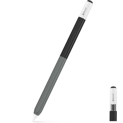 MoKo Capa de silicone para Apple Pencil USB-C, gradiente misterioso preto Capa protetora de silicone com gradiente de cor, compatível com carregamento e fixação magnética para Apple Pencil MoKo Capa de silicone para Apple Pencil USB-C, gradiente misterioso preto Capa protetora de silicone com gradiente de cor, compatível com carregamento e fixação magnética para Apple Pencil