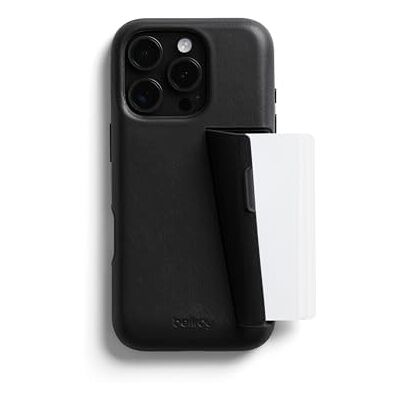 Bellroy Phone Case 3 Card para iPhone 16 Pro (capa para iPhone em pele, carteira para telemóvel) Black Bellroy Phone Case 3 Card para iPhone 16 Pro (capa para iPhone em pele, carteira para telemóvel) Black