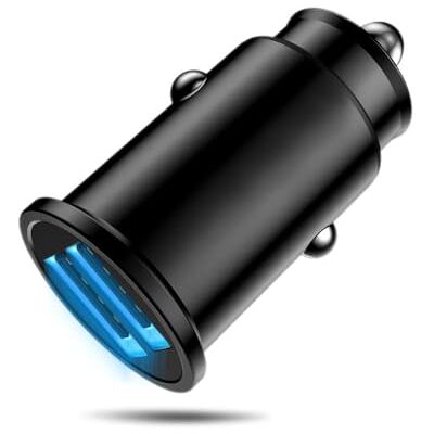 MMOBIEL Carregador de carro porta dupla USB 2.0 – mini adaptador para isqueiro duplo porta USB 5 V/2.4A/24 W compatível com iPhone 17/16/15/14, iPad, Samsung S26/S25/S24, Xiaomi, Huawei Etc. Preto MMOBIEL Carregador de carro porta dupla USB 2.0 – mini adaptador para isqueiro duplo porta USB 5 V/2.4A/24 W compatível com iPhone 17/16/15/14, iPad, Samsung S26/S25/S24, Xiaomi, Huawei Etc. Preto