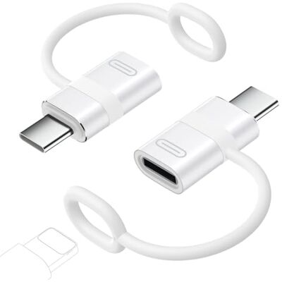 MoKo Adaptador Lightning para USB C, carregamento rápido 60 W PD, 2 peças Adaptador USB-C para Lightning para iPhone 17 Air 16 15 Pro Max Plus, iPad, Galaxy S25 S24, laço anti-perda MoKo Adaptador Lightning para USB C, carregamento rápido 60 W PD, 2 peças Adaptador USB-C para Lightning para iPhone 17 Air 16 15 Pro Max Plus, iPad, Galaxy S25 S24, laço anti-perda