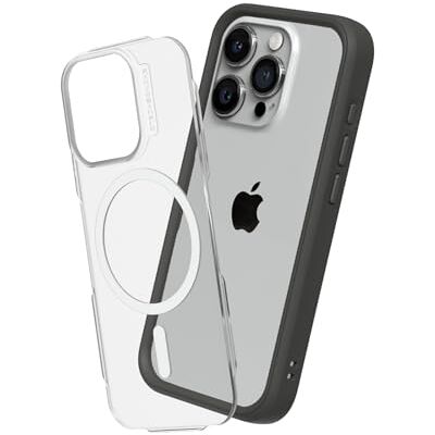 RhinoShield Capa Mod NX adequada para MagSafe e iPhone 15 Pro Força magnética superior, capa Bumper com placa traseira, design modular de 2 posições e proteção militar. RhinoShield Capa Mod NX adequada para MagSafe e iPhone 15 Pro Força magnética superior, capa Bumper com placa traseira, design modular de 2 posições e proteção militar.