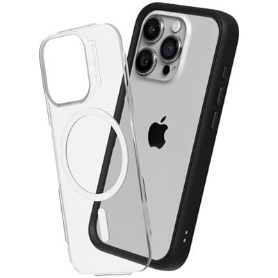RhinoShield Capa Mod NX adequada para MagSafe e iPhone 15 Pro Força magnética superior, capa Bumper com placa traseira, design modular de 2 posições e proteção militar. RhinoShield Capa Mod NX adequada para MagSafe e iPhone 15 Pro Força magnética superior, capa Bumper com placa traseira, design modular de 2 posições e proteção militar.