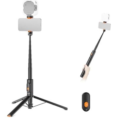 Neewer Tripé de Selfie de 57,9" Compatível com iPhone Samsung Android, Suporte Metálico Portátil e Leve para Viagens, com Suporte para Telemóvel e Controlo Remoto para Gravar e Filmar Vídeos Neewer Tripé de Selfie de 57,9" Compatível com iPhone Samsung Android, Suporte Metálico Portátil e Leve para Viagens, com Suporte para Telemóvel e Controlo Remoto para Gravar e Filmar Vídeos