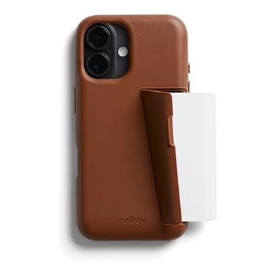 Bellroy Phone Case 3 Card para iPhone 16 (capa para iPhone em pele, carteira para telemóvel) Sienna Bellroy Phone Case 3 Card para iPhone 16 (capa para iPhone em pele, carteira para telemóvel) Sienna