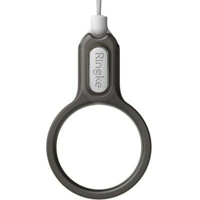 Ringke Buckle Finger Ring Strap, correia para telemóvel para pulso durável e leve, cordão universal em forma de anel Smoke Black Ringke Buckle Finger Ring Strap, correia para telemóvel para pulso durável e leve, cordão universal em forma de anel Smoke Black